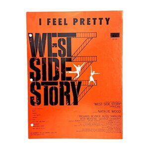 Vintage West Side Story Sheet Music I Feel Pretty Sondheim Bernstein 1957 Moreno